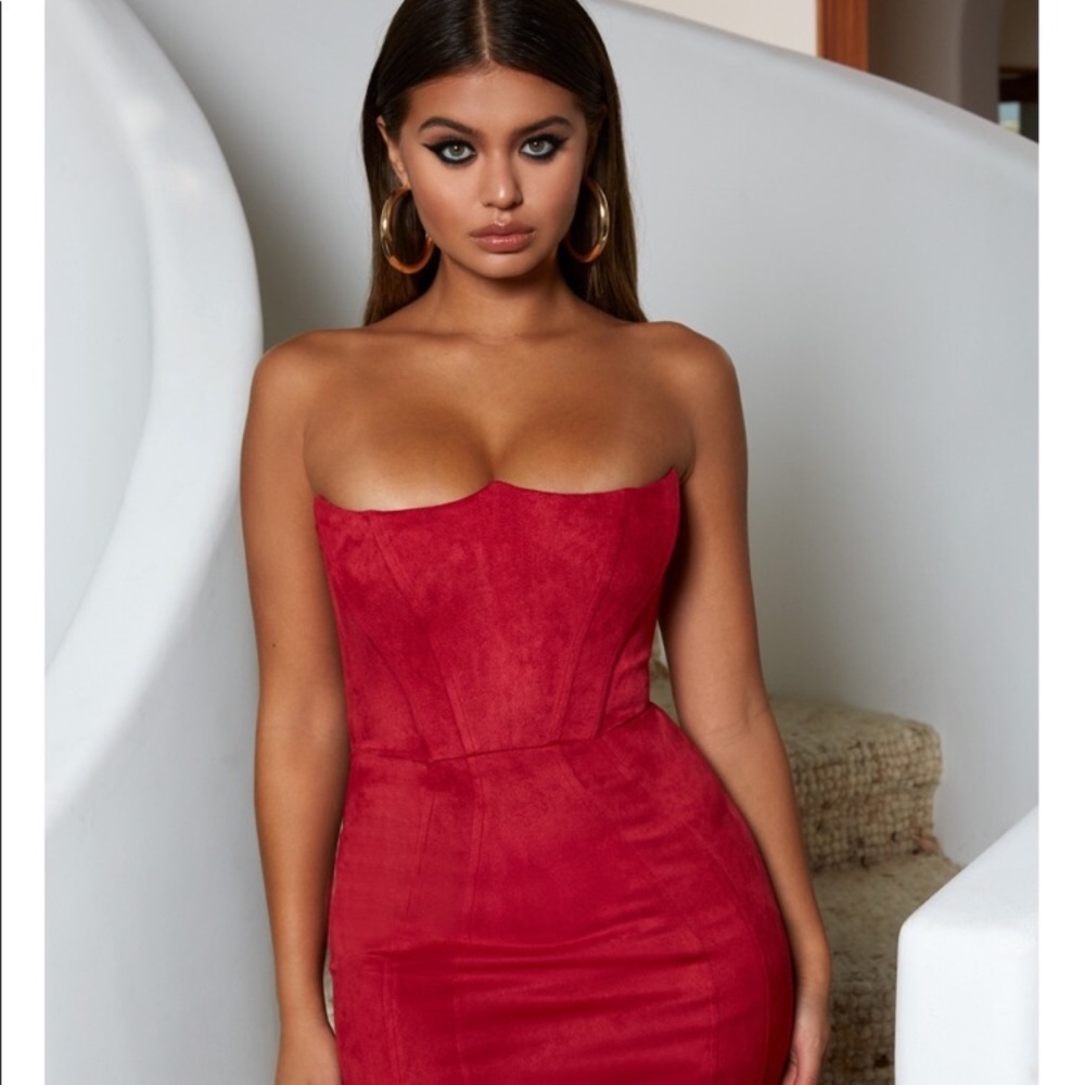 🔥OH POLLY🔥 Fitted Red Dress